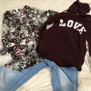 Maternity bundle!GAP jeans size 4.Tops size M